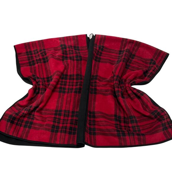 Woolrich Cardigan Womens One Size Red Black Plaid Reversible Blanket Scarf - Picture 1 of 7